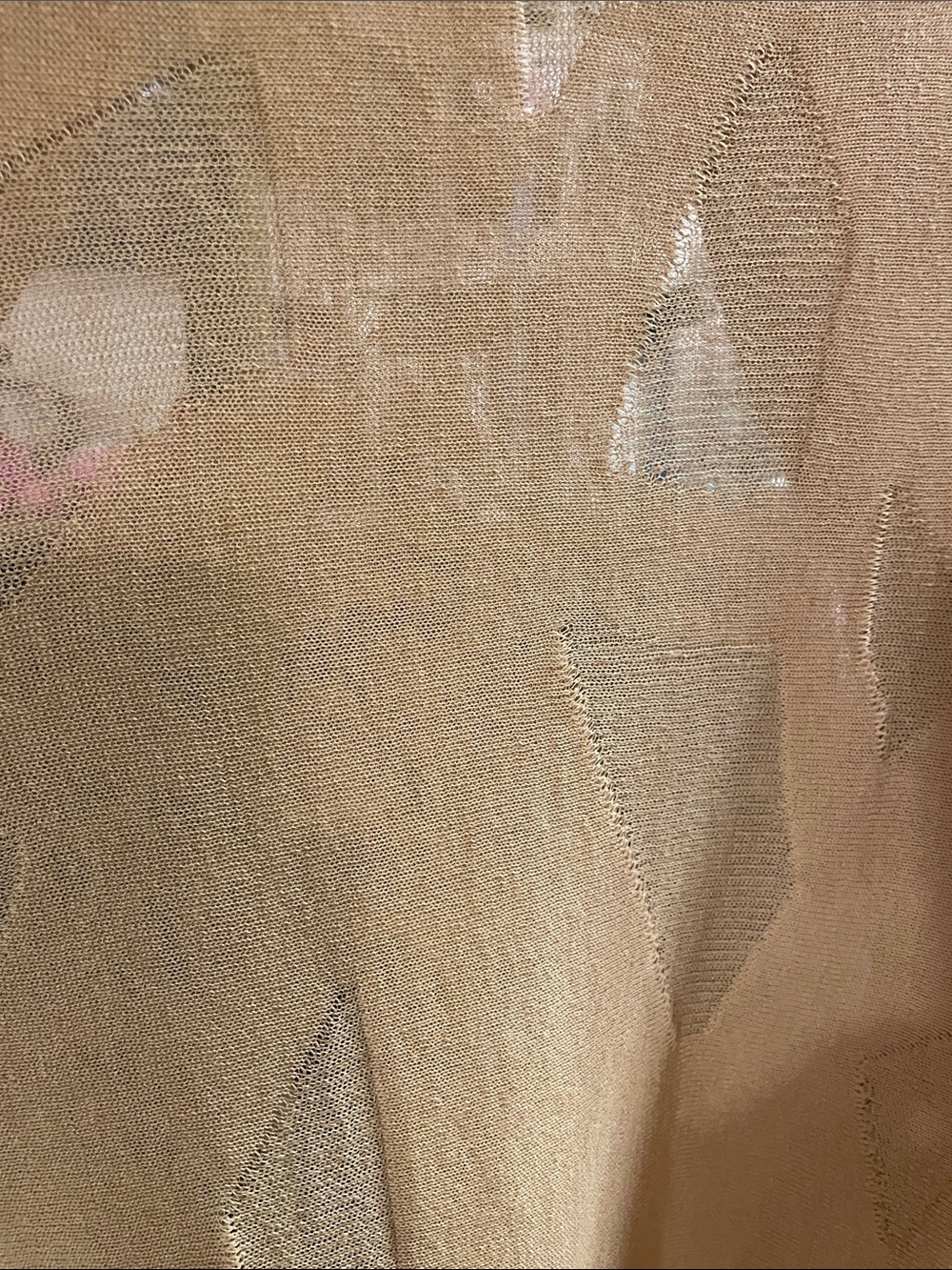 Sarah Pacini Camel Open-Front Draped Cardigan - Picture 5 of 6